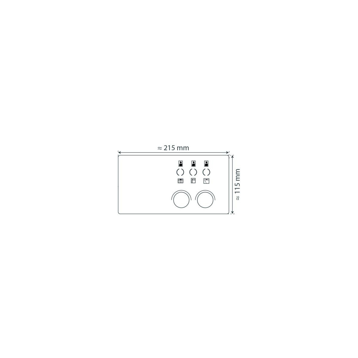 AQUADOT Digital shower system, chrome/black matt, with smart control