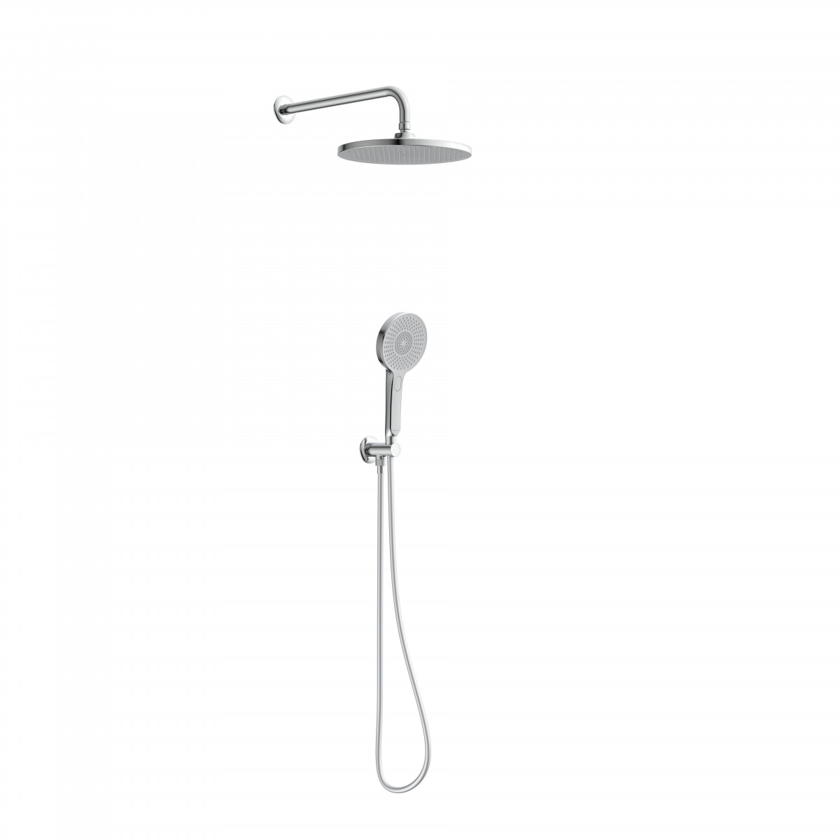 KARIBIK complete shower set, chrome/light grey, for the shower