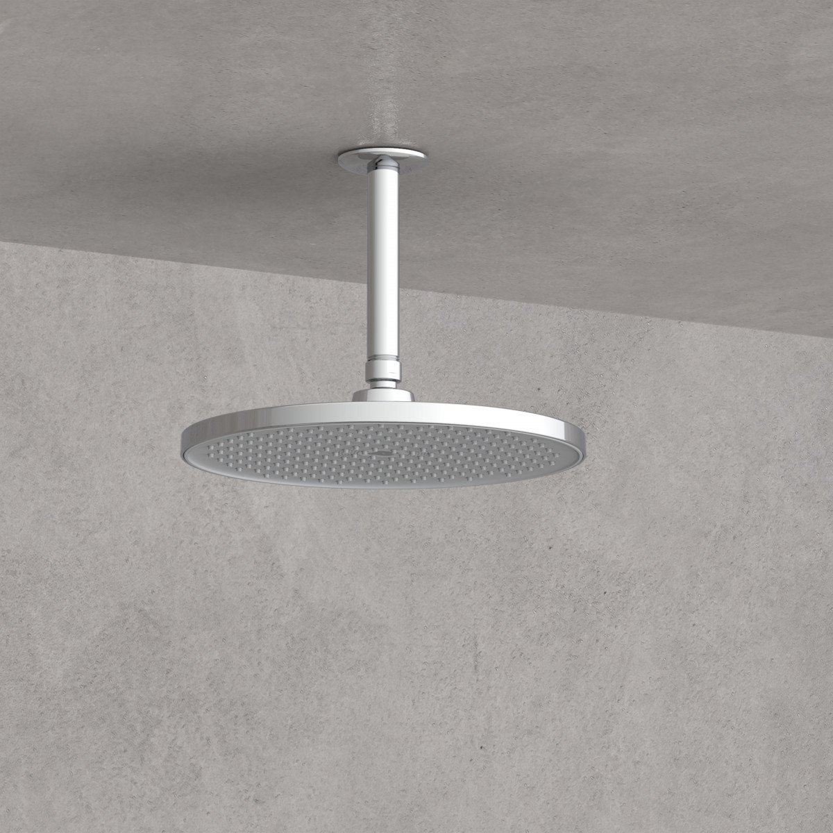 KARIBIK complete shower set, chrome/light grey, for the shower
