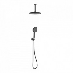 KARIBIK complete shower set, black matt, for the shower
