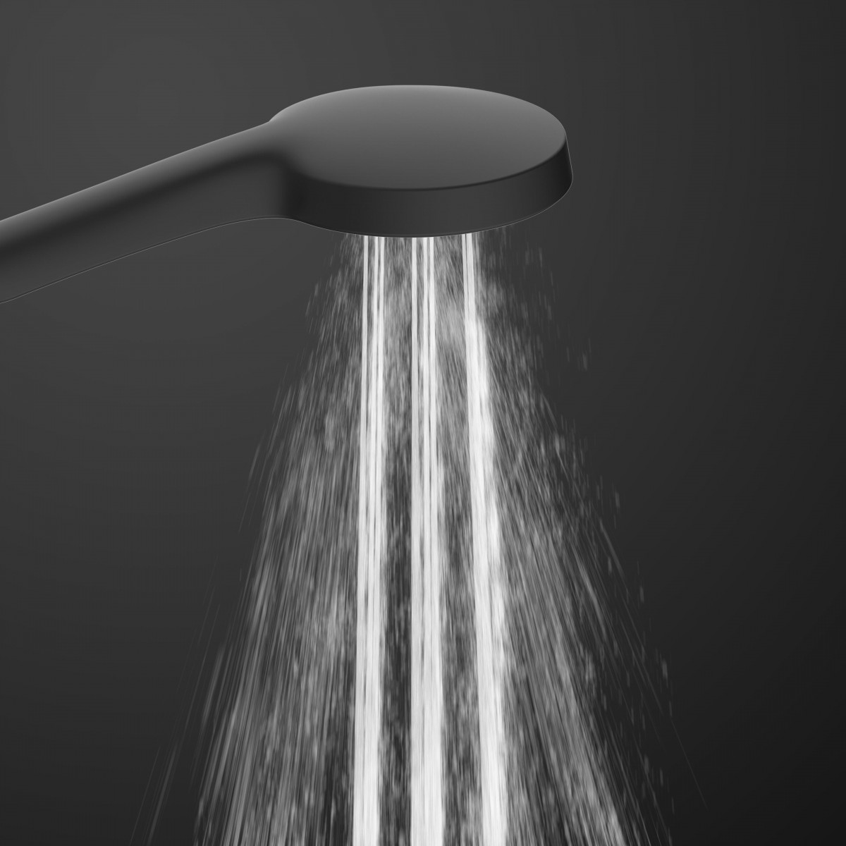 KARIBIK complete shower set, black matt, for the shower