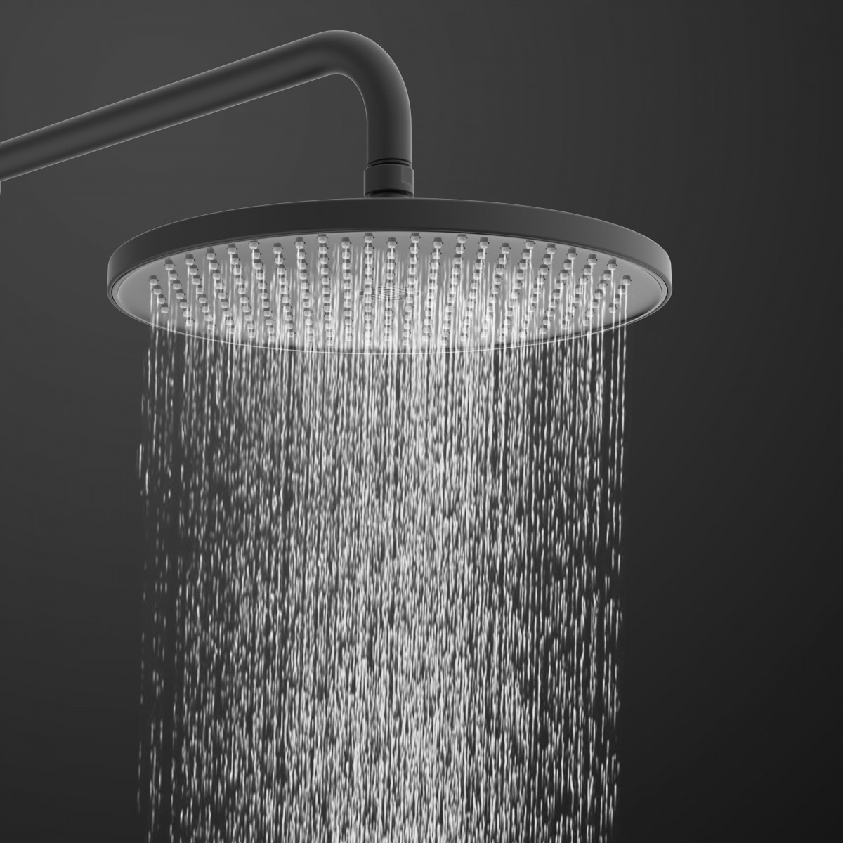 KARIBIK complete shower set, black matt, for the shower