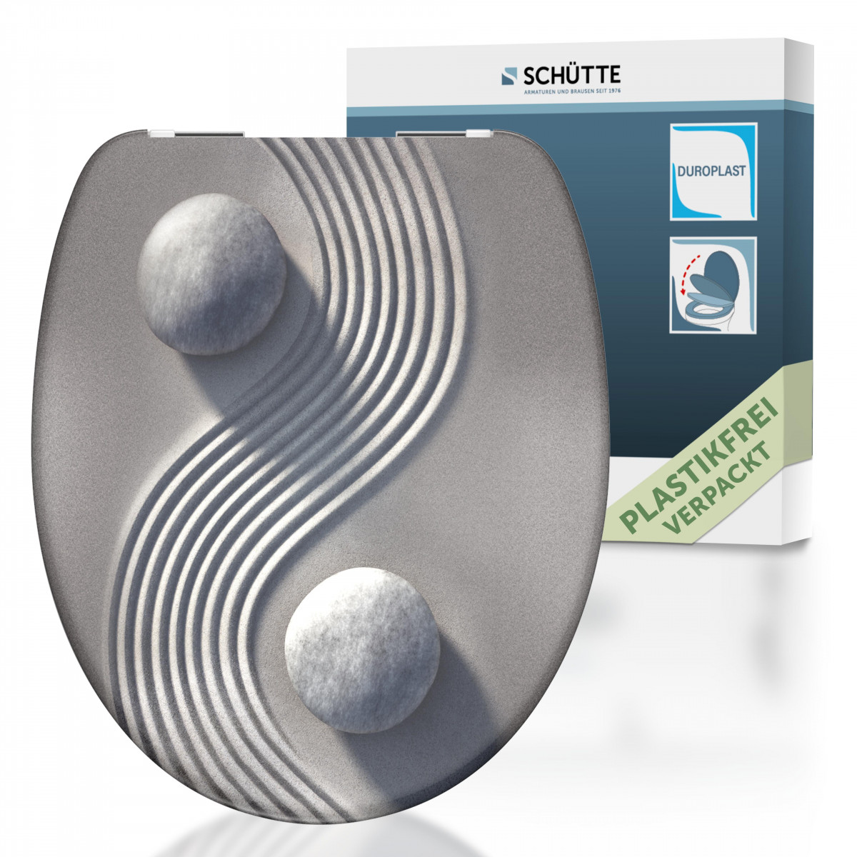 Duroplast WC-Sitz YINGundYANG, mit Absenkautomatik