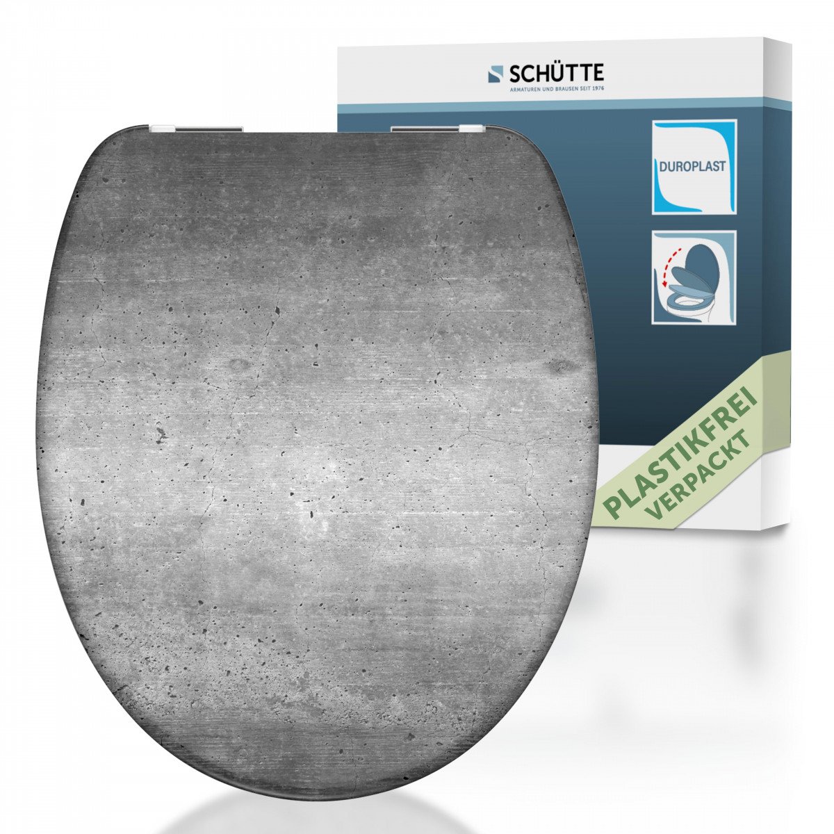 Duroplast WC-Sitz Industrial Grey, mit Absenkautomatik