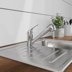 ULTRA Sink mixer low pressure, chrome, with pull-out sprayer