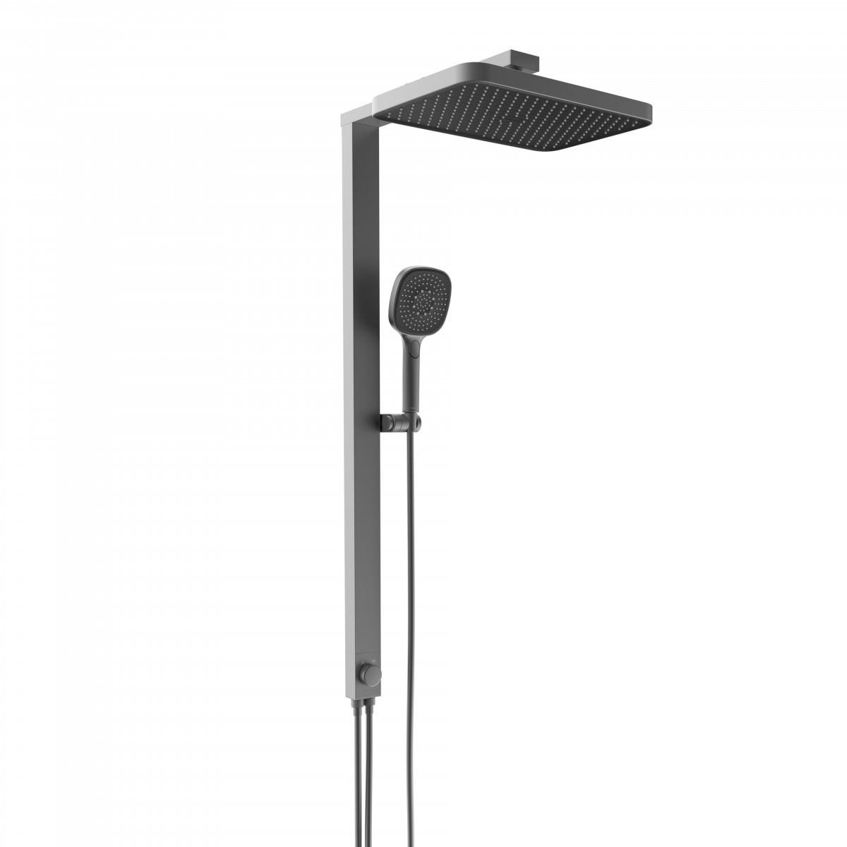 SCHÜTTE LA PALMA Overhead showerset, graphite matt