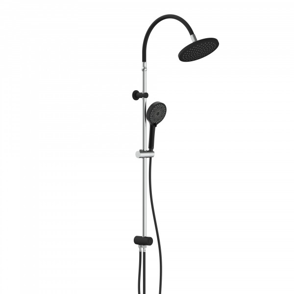 SCHÜTTE Überkopf-Brauseset MATAO RAIN, Schwarz matt