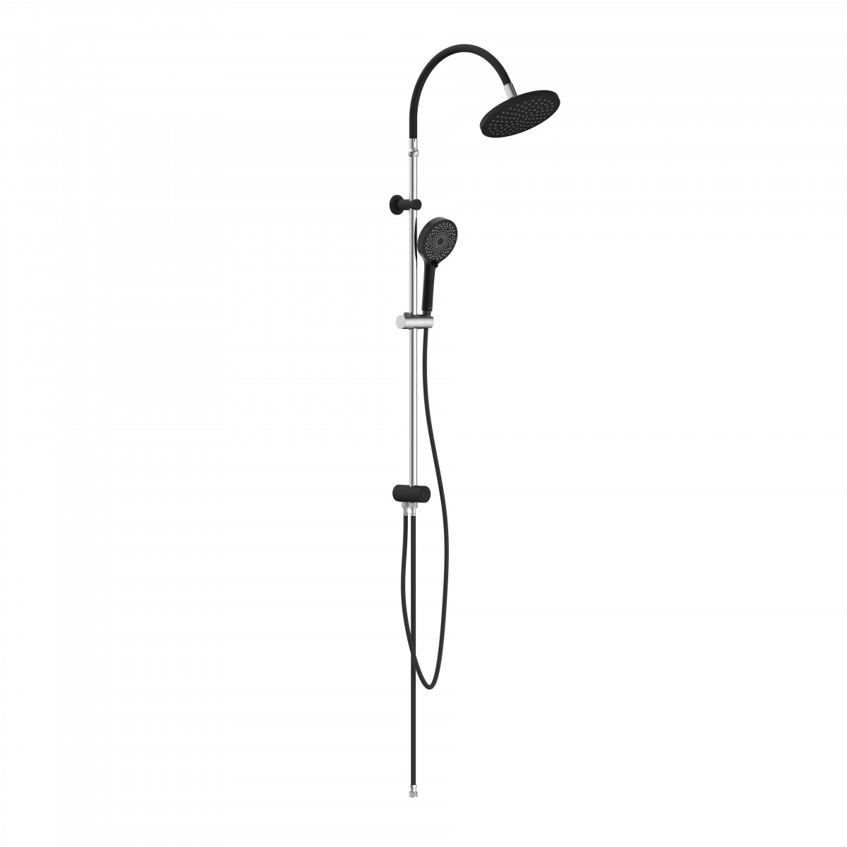SCHÜTTE Überkopf-Brauseset MATAO RAIN, Schwarz matt