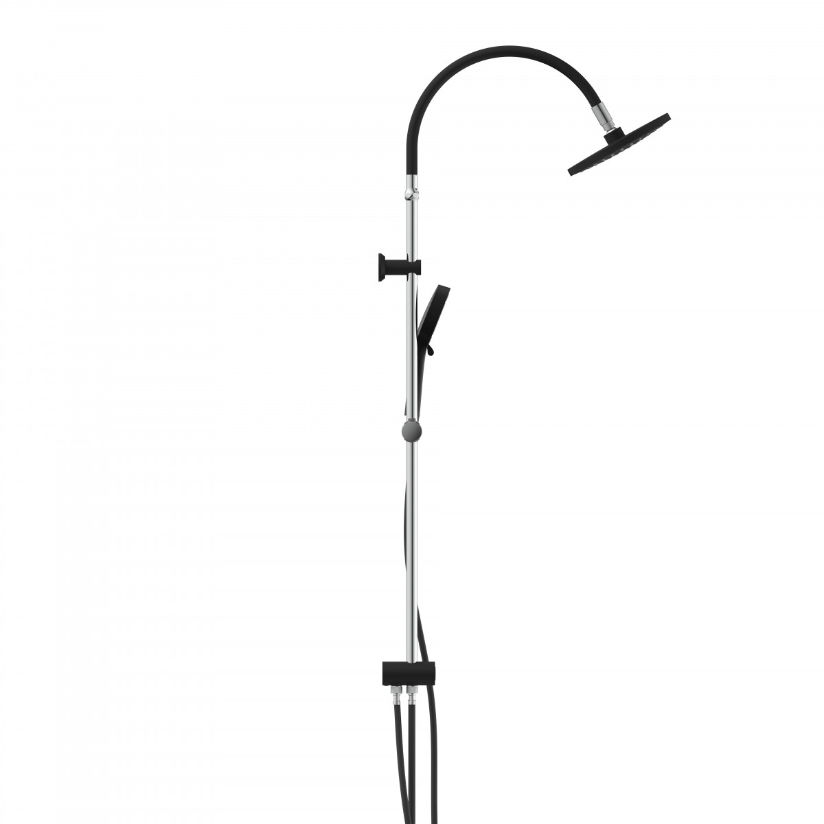 SCHÜTTE Überkopf-Brauseset MATAO RAIN, Schwarz matt