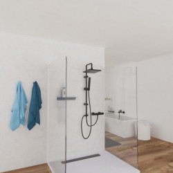 SCHÜTTE TOKYO Set de douche à l'envers, noir mat