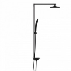 SCHÜTTE HAWAII Overhead showerset with thermostatic faucet, black matt