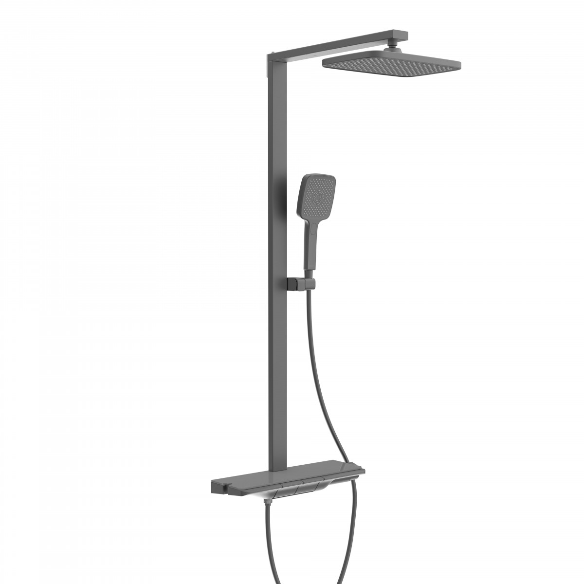SCHÜTTE HAWAII Overhead showerset with thermostatic faucet, graphite matt