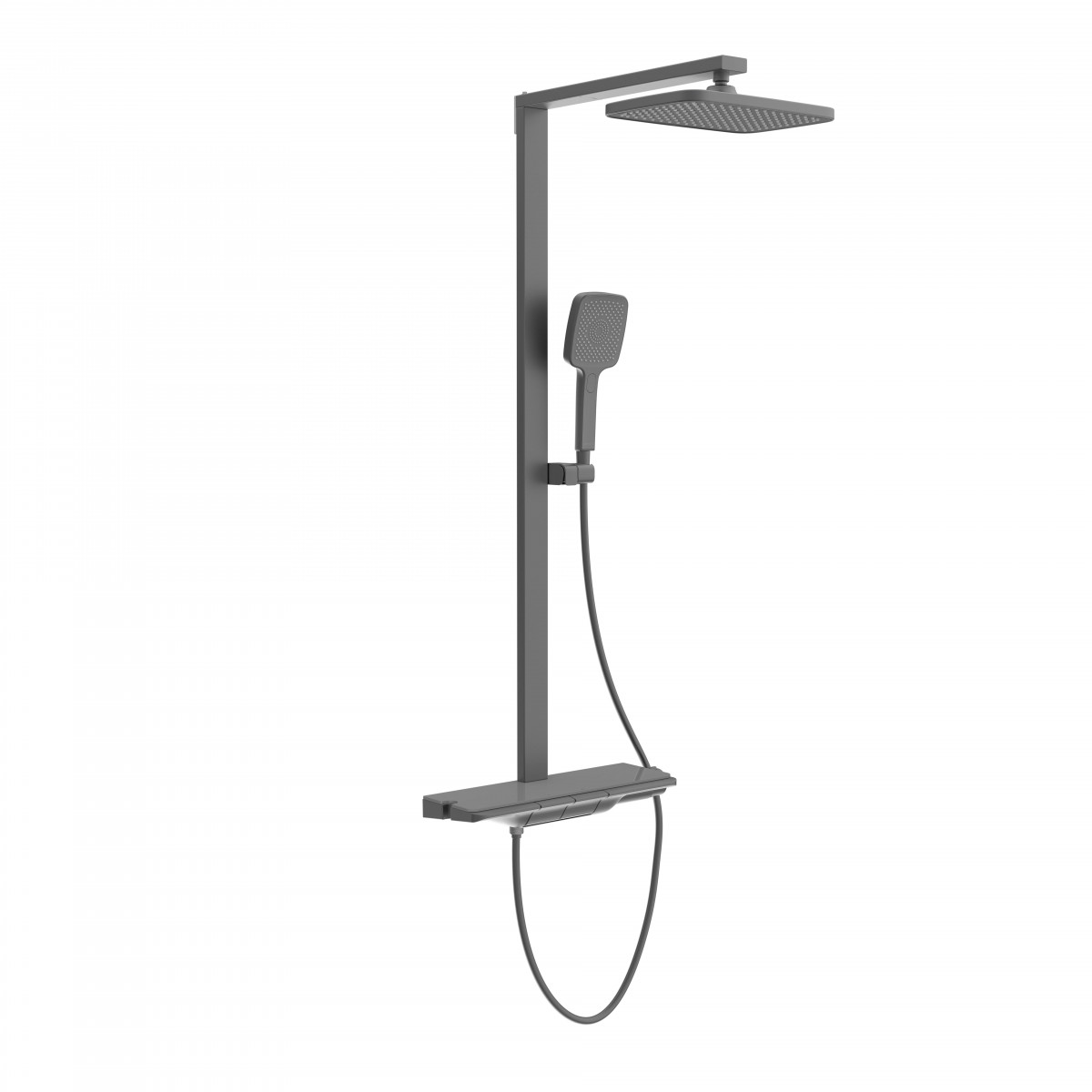 SCHÜTTE HAWAII Overhead showerset with thermostatic faucet, graphite matt