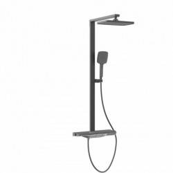 SCHÜTTE HAWAII Overhead showerset with thermostatic faucet, graphite matt