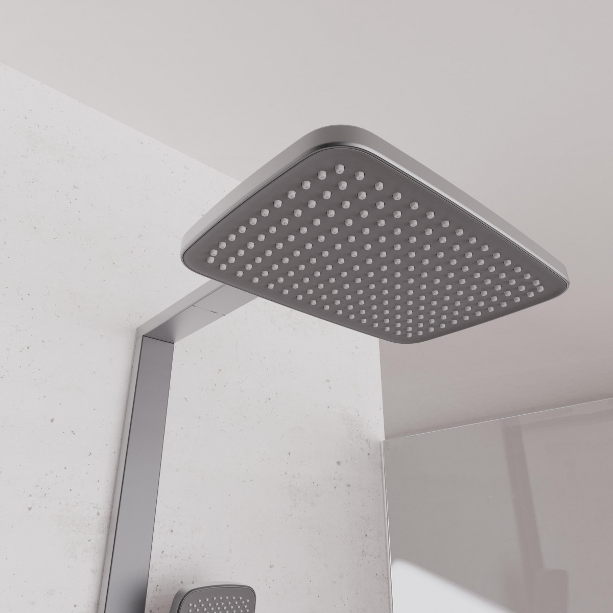 SCHÜTTE HAWAII Overhead showerset with thermostatic faucet, graphite matt