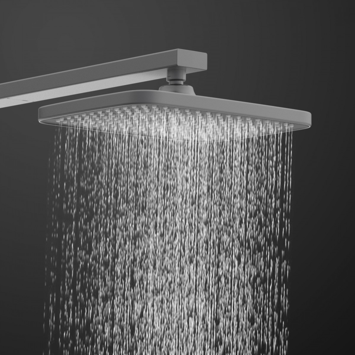 SCHÜTTE HAWAII Overhead showerset with thermostatic faucet, graphite matt