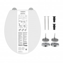 Duroplast WC-Sitz WHITE, flaches Design mit Absenkautomatik und Schnellverschluss