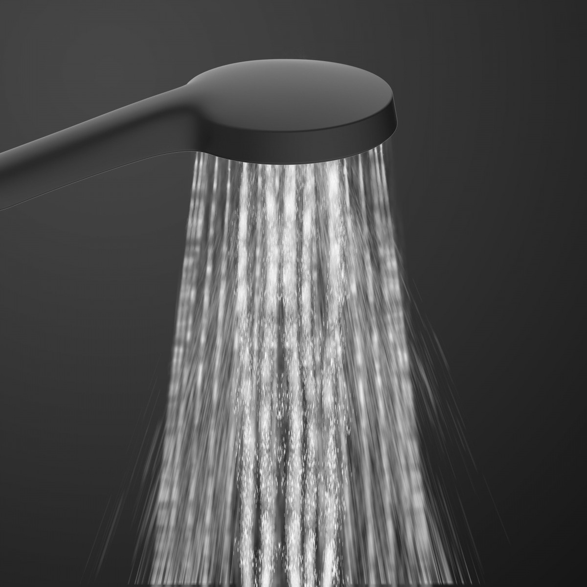 KARIBIK complete shower set, black matt, for the shower