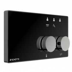 AQUADOT Digitales Duschsystem, Chrom/Schwarz matt, mit Smart Control