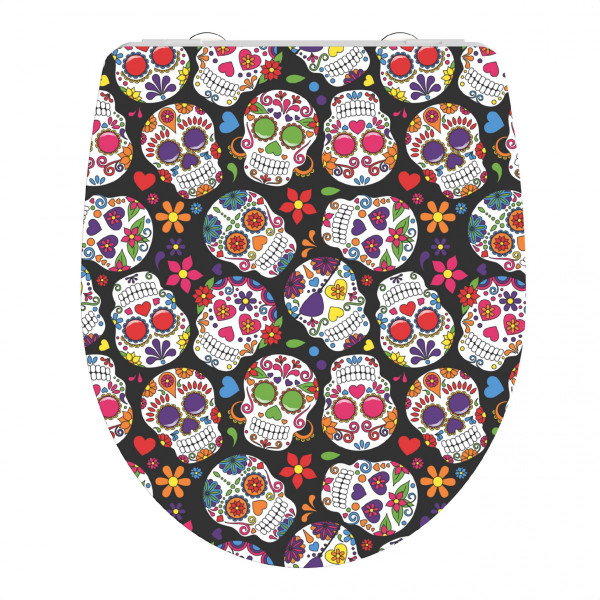 Duroplast High Gloss WC-Sitz CRAZY SKULL, mit Absenkautomatik und Schnellverschluss Duroplast High Gloss WC-Sitz CRAZY SKULL, mit Absenkautomatik und Schnellverschluss