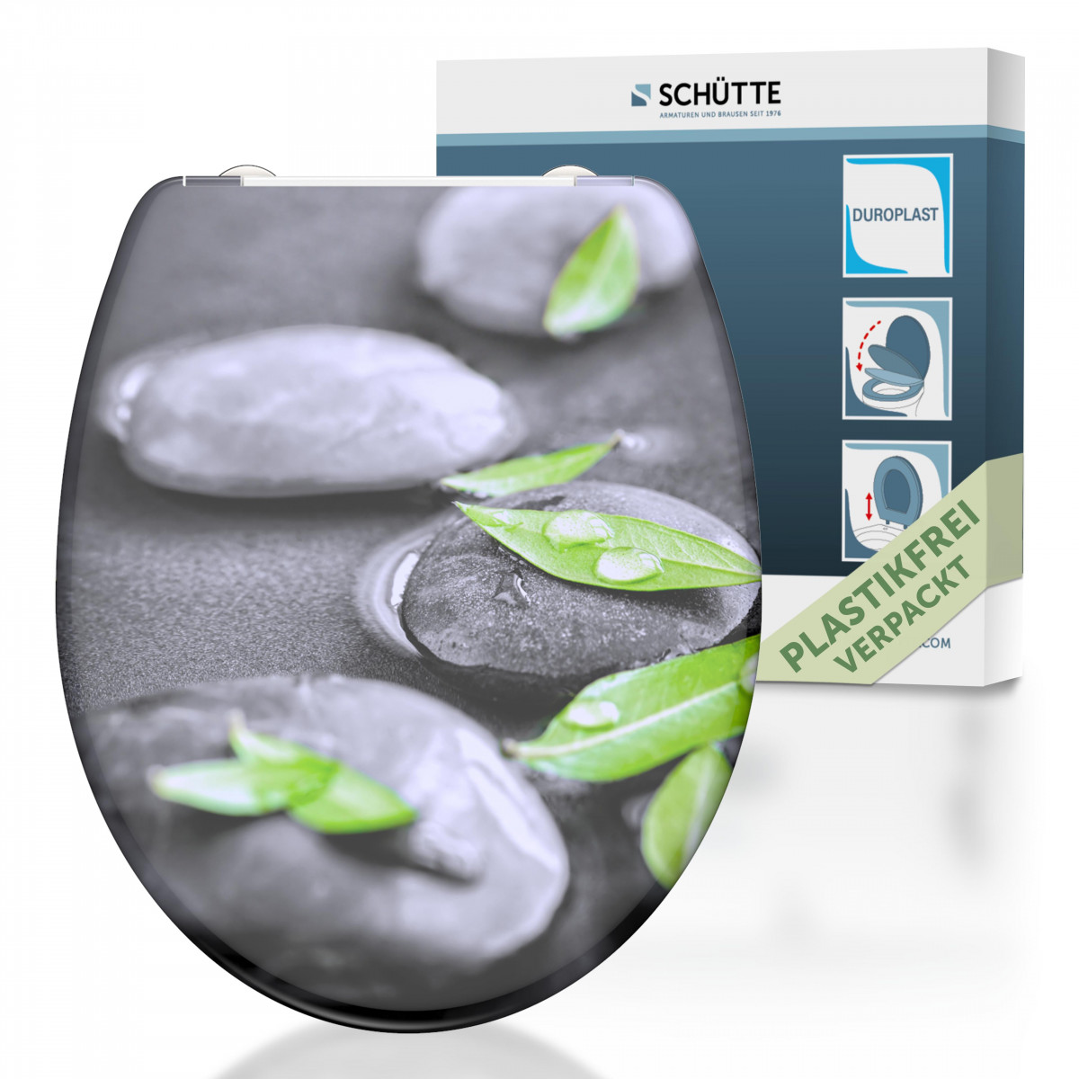 Abattant WC en Duroplast STONE avec Frein de Chute et Déclipsable