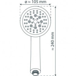 FABIA II Hand shower, chrome
