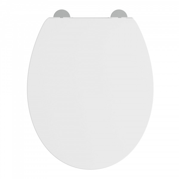 Duroplast WC-Sitz WHITE, flaches Design mit Absenkautomatik und Schnellverschluss Duroplast WC-Sitz WHITE, flaches Design mit Absenkautomatik und Schnellverschluss