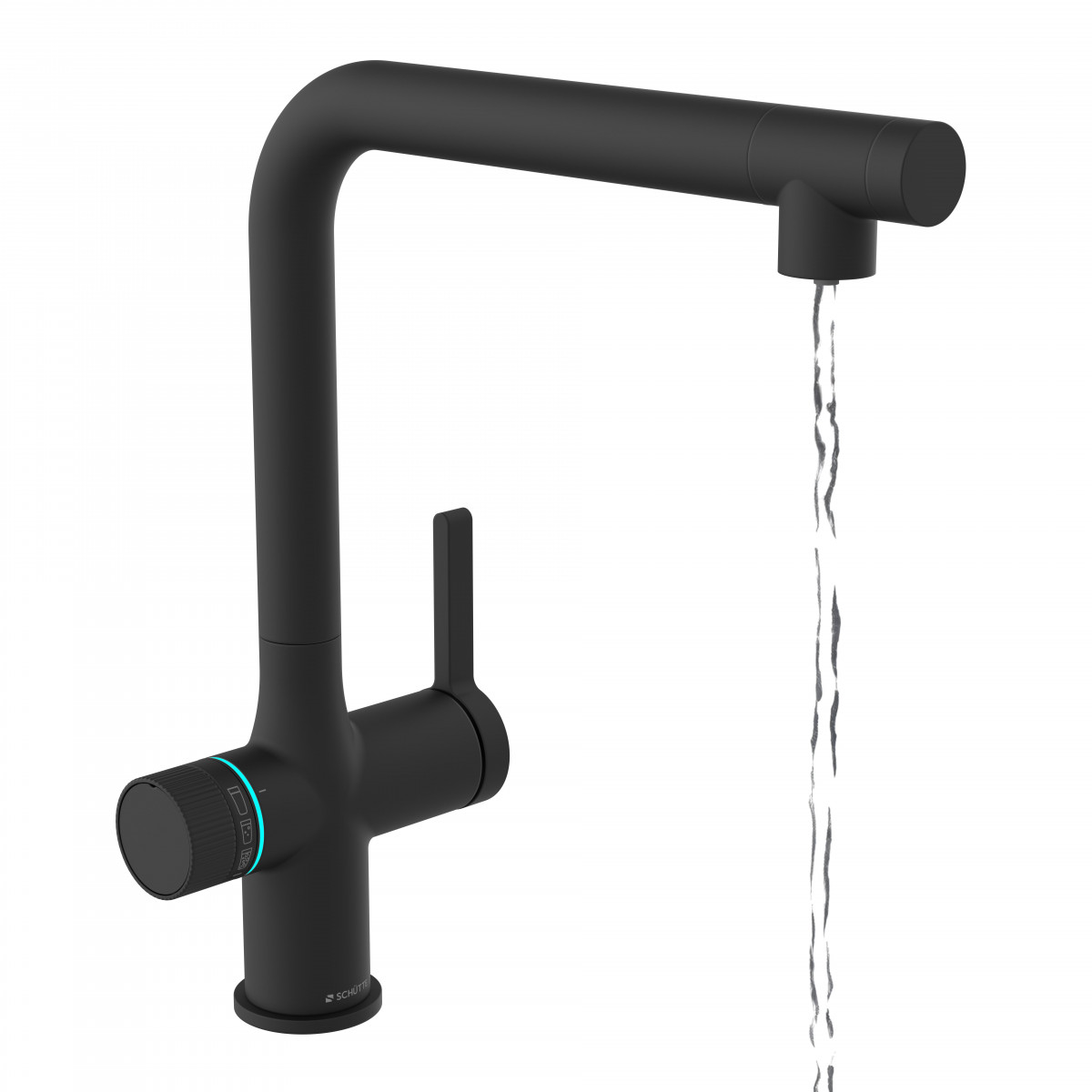 AQUASTAR PREMIUM, sparkling water tap with cooling and filter system, black