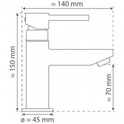 LAURANA Cold water tap, chrome