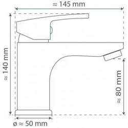 ALASKA Wash basin mixer, white/chrome