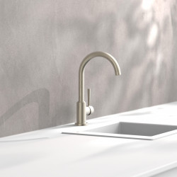 CORNWALL-Keukenkraan lage druk, look roestvrij staal