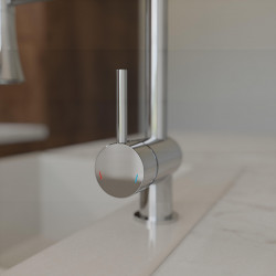 CORNWALL Sink mixer low pressure, chrome, with spiral spring