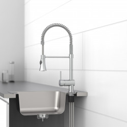 CORNWALL Sink mixer low pressure, chrome, with spiral spring