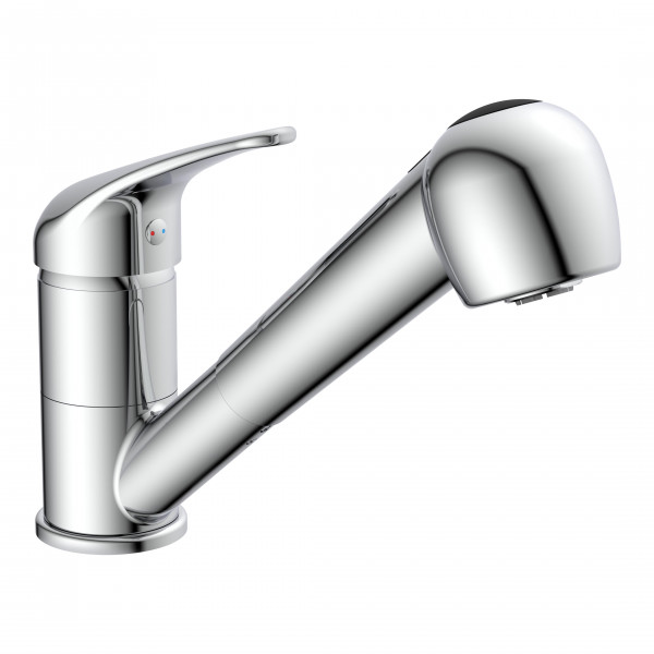 ULTRA Spültischarmatur, Chrom, Niederdruck, mit herausziehbarer Geschirrbrause