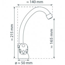 PERUZZI Sink mixer low pressure, chrome