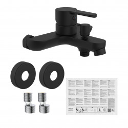 DENVER Mitigeur de baignoire, Noir Mat
