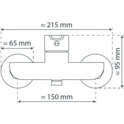 DENVER Douchekraan, zwart mat