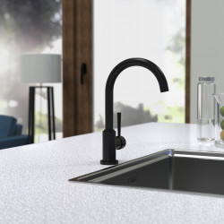 CORNWALL Mitigeur cuisine basse pression, Noir Mat