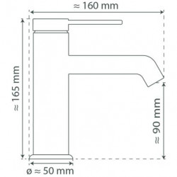 LOS ANGELES, Waschtischarmatur, Chrom