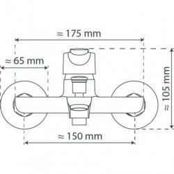 VICO Wannenfüllarmatur, Chrom