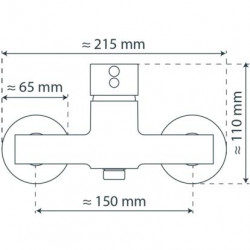 LAURANA Mitigeur de douche, chrome