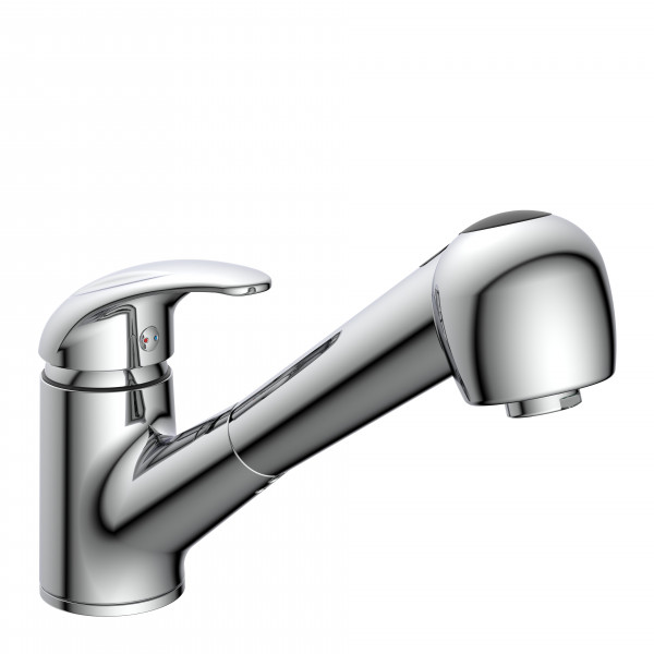 ABERDEEN Spültischarmatur, Chrom, mit herausziehbarer Geschirrbrause