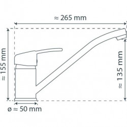 DANTE mitigeur cuisine, chromé
