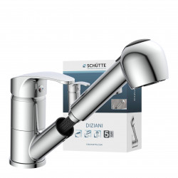 DIZIANI Spültischarmatur, Chrom, mit herausziehbarer Geschirrbrause