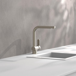 RIO mengkraan keuken met hoge uitloop, roestvrij staal look