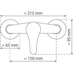 ATHOS Shower mixer, chrome