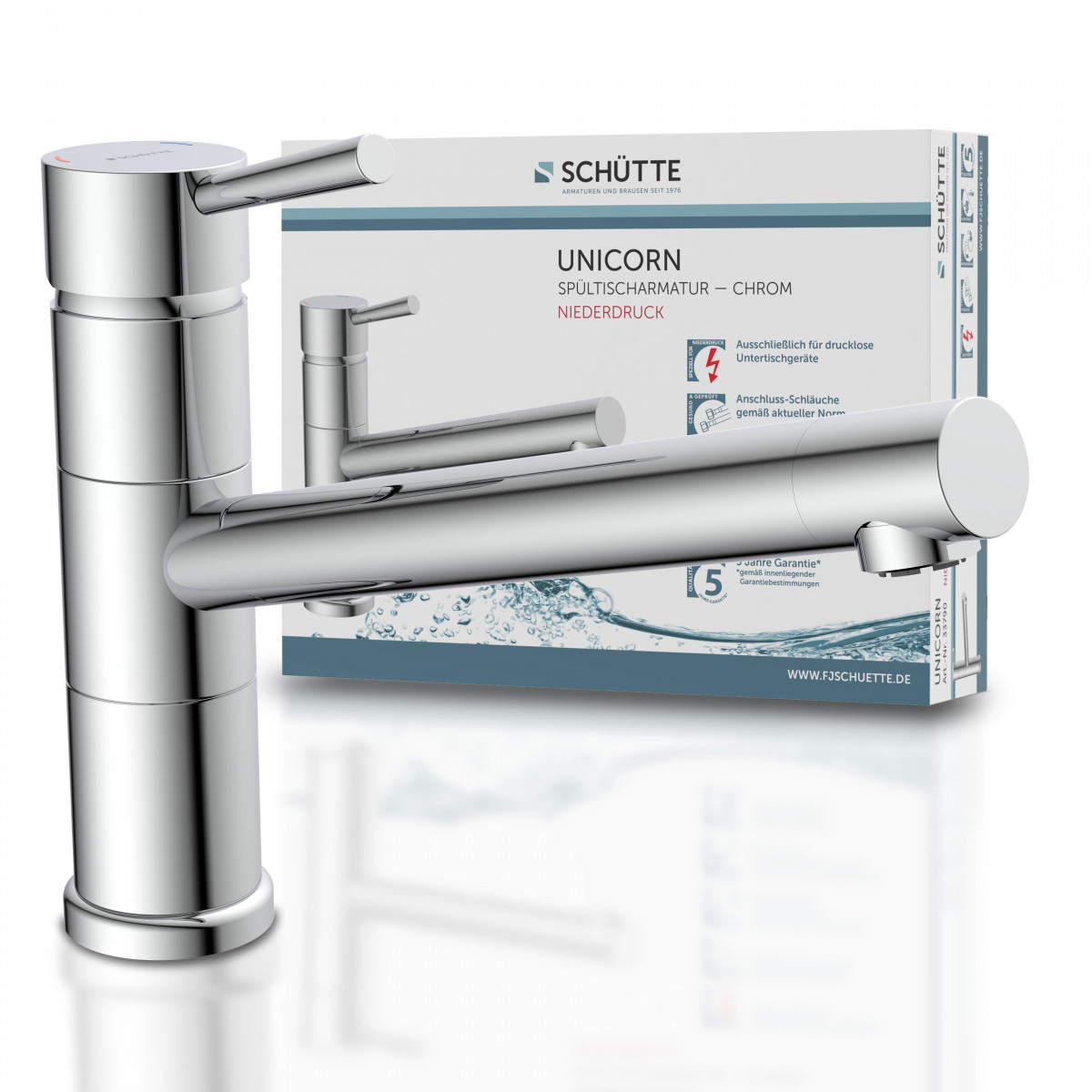 UNICORN Sink mixer low pressure, chrome