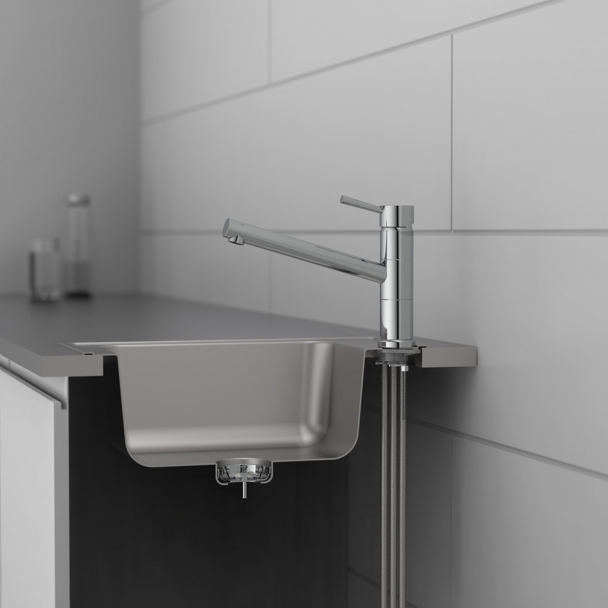 UNICORN Sink mixer low pressure, chrome