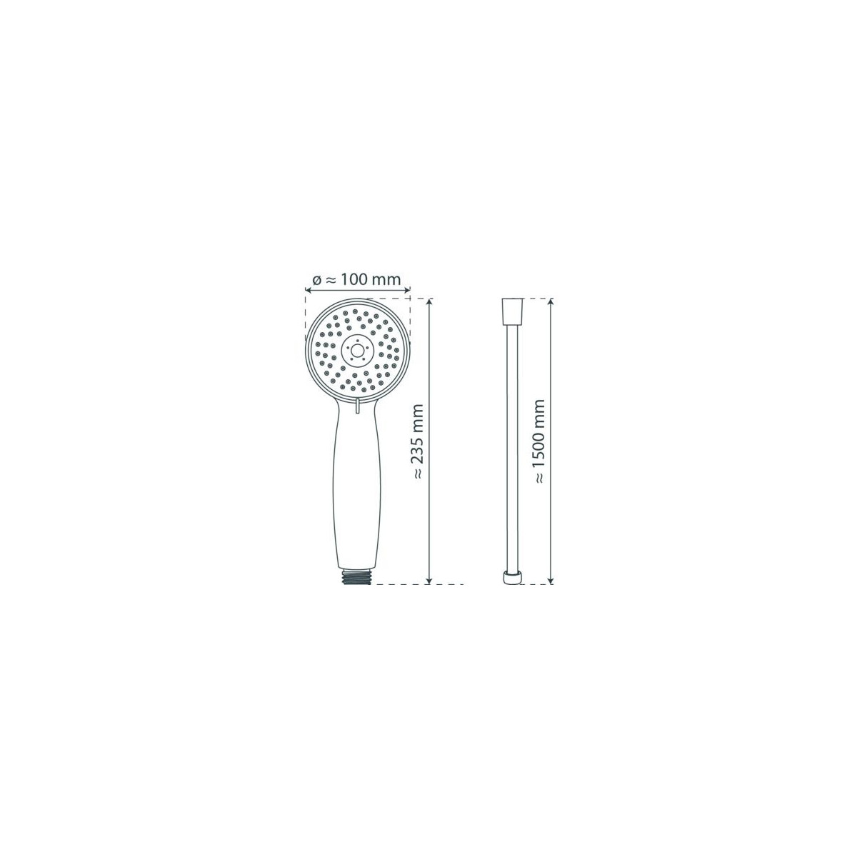 NAPOLI Hand shower set, chrome