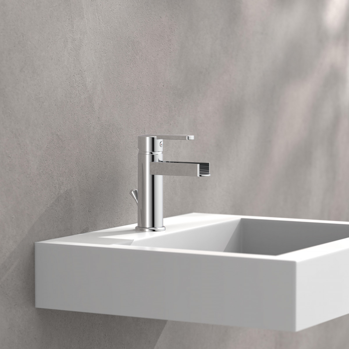 NIAGARA Wash basin mixer, chrome, with waterfall spout